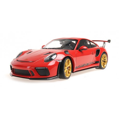 Porsche 911 991.2 GT3 RS 2019 Red with Golden Wheels Minichamps 155068220