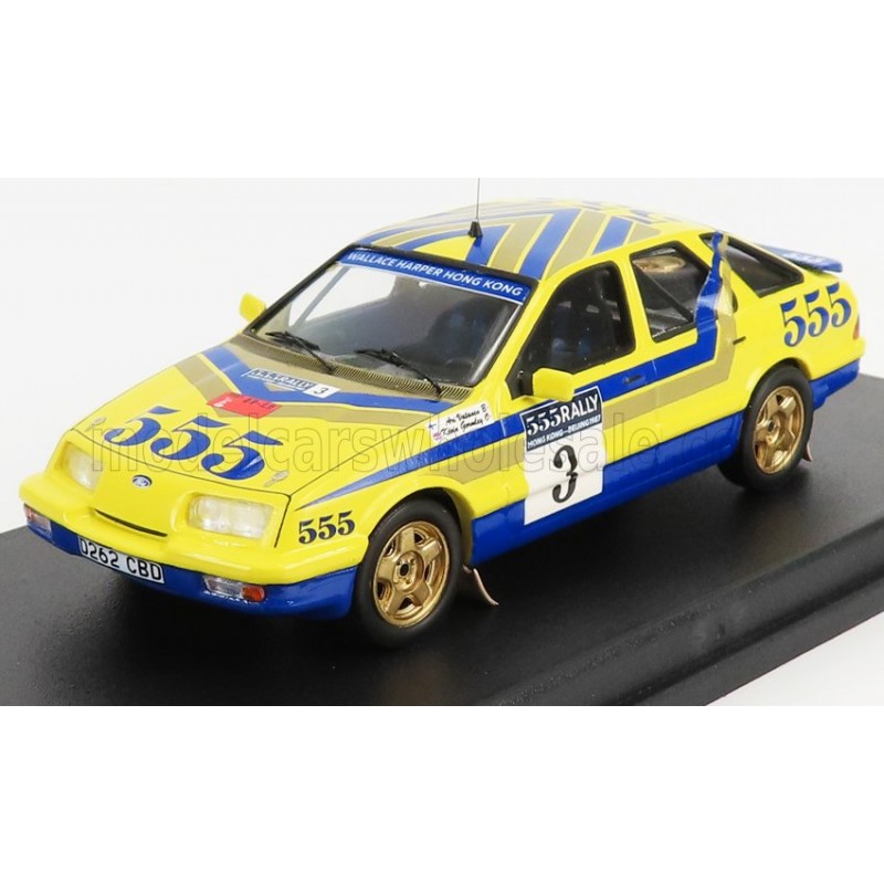 Miniature Ford Sierra XR4x4 - Rallye Hong Kong Pékin 1987 - Stig Blomqvist - Trofeu 1/43