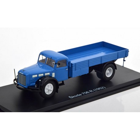 Skoda 706 R flatbed platform trailer 1952 Blue Black IXO PCL47129
