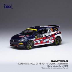 VW Polo GTI R5 21 Rallye Monte Carlo 2021 Gryazin - Aleksandrov IXO RAM793