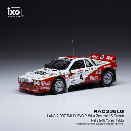 Lancia 037 Evo 2 4 Rallye d'Ypres 1985 Zanussi - Cresto IXO RAC338