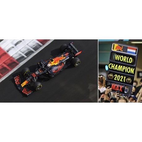 Red Bull Honda RB16B 33 F1 Winner Abu Dhabi World Champion 2021 Max Verstappen Minichamps 410212333