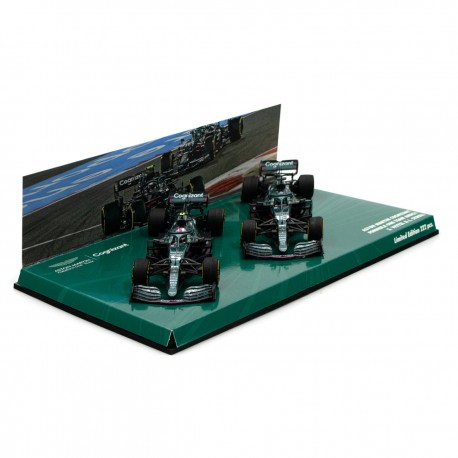 Cars Set Aston Martin Mercedes AMR21 F1 2021 Vettel Stroll Minichamps 447210518