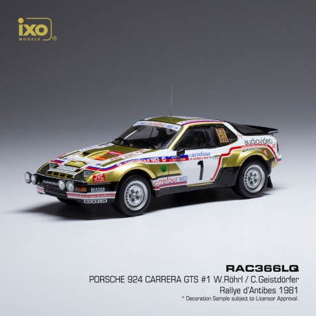 Porsche 924 Carrera GTS 1 Rallye d'Antibes 1981 Rohrl - Geistdorfer IXO RAC366