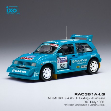 MG Metro 6R4 58 RAC Rally 1986 Fielding - Robinson IXO RAC361A