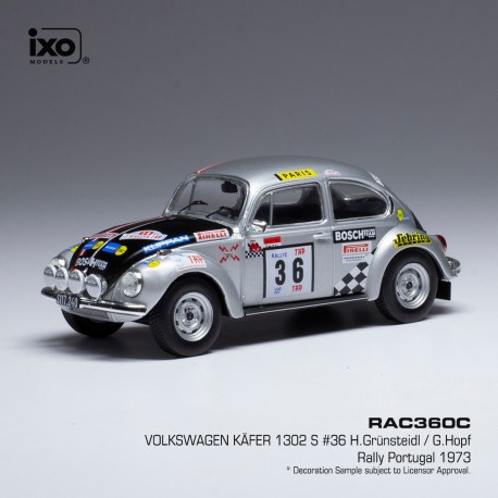 Volkswagen 1302 S Kafer 36 Rallye du Portugal 1973 Grunsteidl - Hopf IXO RAC360C
