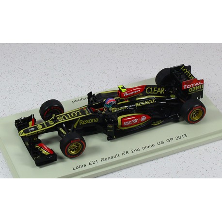 Lotus E21 8 F1 2ème USA 2013 Romain Grosjean Spark S3072