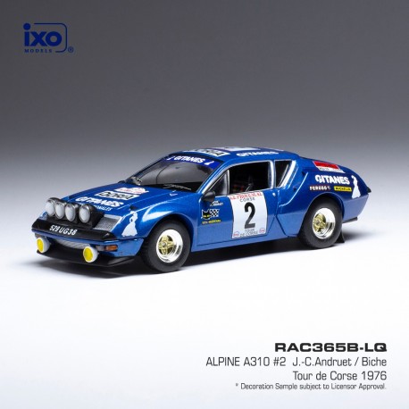 Alpine A310 2 Rallye Tour de Corse 1976 Andruet - Biche IXO RAC365B