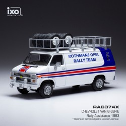 Chevrolet G-series Van Assistance with Roof Rack and Wheels Rothmans Opel Rally Team 1983 IXO RAC374X