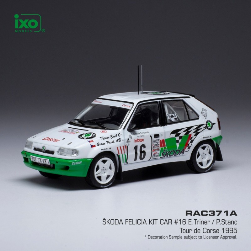 Škoda Felicia Kit Car, No.16, Triner, Rallye Tour de Corse 1995 1:43 IXO | Sběratelské modely aut