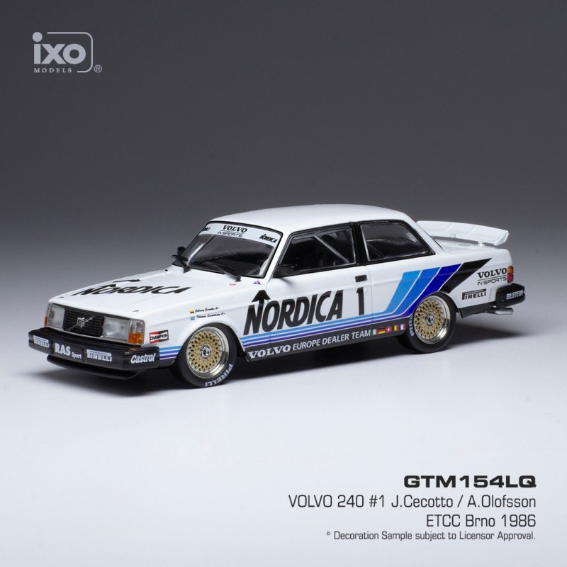 IXO 1/18 Volvo 240 Turbo #1 Cecotto/Olofsson ETCC Brünn 1986 – IXO18CMC087.20