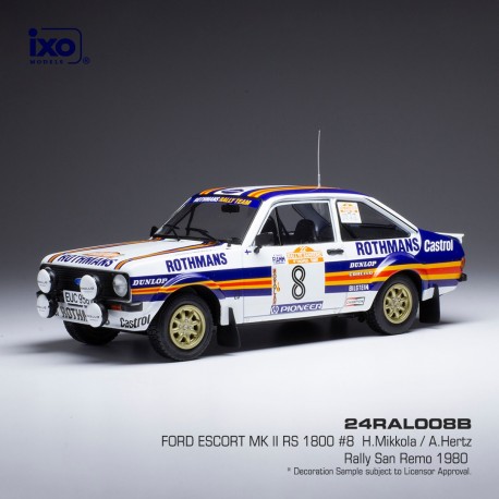 Ford Escort MKII RS 1800 8 Rallye SanRemo 1980 Mikkola - Hertz IXO 24RAL008B