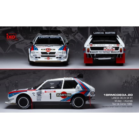 Lancia Delta S4 1 Rallye Tour de Corse 1986 Alen - Kivimaki IXO 18RMC083A