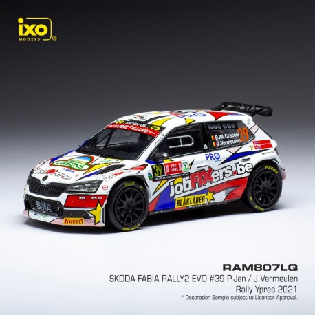 Skoda Fabia Rally2 EVO 39 Rallye d'Ypres 2021 Cracco - Vermeulen IXO RAM807