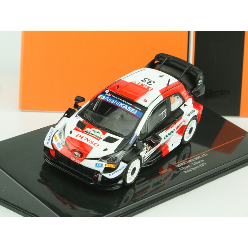 Miniature IXO 1/43 – Toyota Yaris WRC #33 – Evans/Martin – Rallye Ypres 2021
