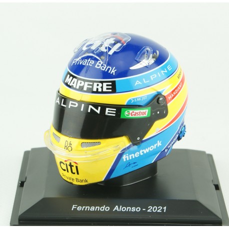 Casque Helmet 1/5 Fernando Alonso F1 2021 Alpine Spark 5HF061