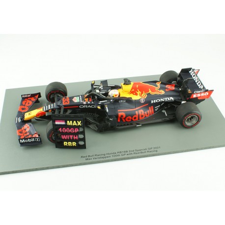Red Bull Honda RB16B 33 F1 2ème Grand Prix d'Espagne 2021 Max Verstappen 100th GP with RedBull Spark 18S593