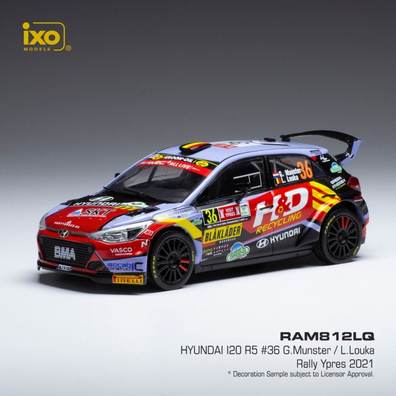 Coches de Metal: 2021 Hyundai i20 N Rally 2 Munster/Louka Ypres 1:43