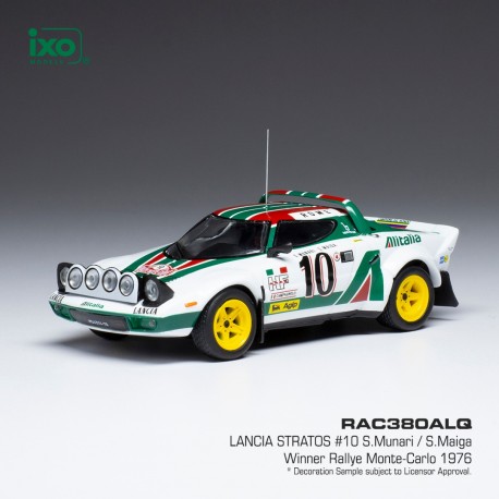 Lancia Stratos HF 10 Rallye Monte Carlo 1976 Munari - Maiga IXO RAC380A