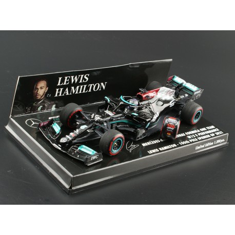 Mercedes AMG F1 W12 E Performance 44 F1 Winner Grand Prix d'Espagne 2021 Lewis Hamilton 100th pole position Minichamps 410210444