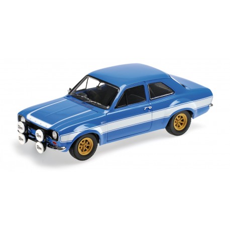 Ford Escort I RS 1600 FAV Bleu Lignes Blanches 1970 Minichamps 100688102