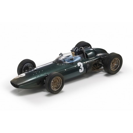 BRM&nbsp;P57 3 Graham Hill F1 Afrique Du Sud 1962 Winner - World Champion - Dirty version with pilot figure GP Replicas GP124AWDD