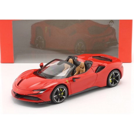 Ferrari SF90 Stradale Hybrid Spider 2020 Rosso Corsa 322 Bburago BBU18-18016