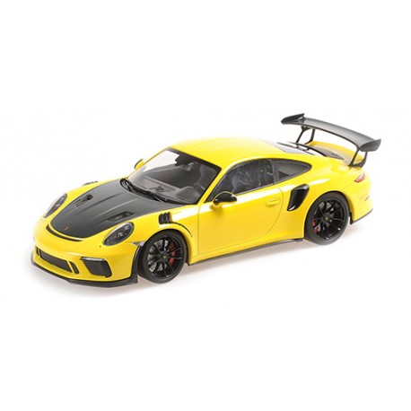 Porsche 911 GT3RS (991.2) 2019 Yellow with Black wheels Minichamps 155068231