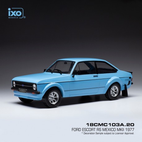 Ford Escort MK2 RS 1800 1977 Light Blue decorated IXO 18CMC103A