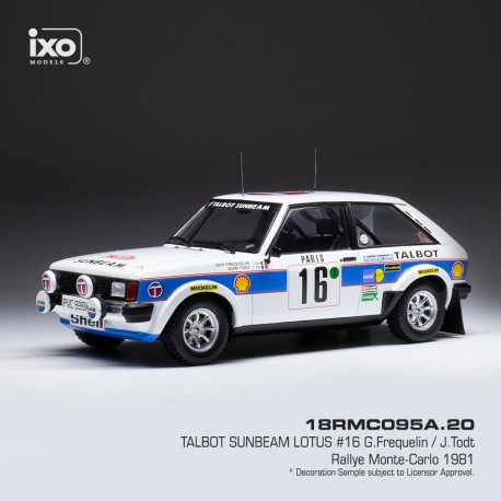 Talbot Sunbeam Lotus 16 Rallye Monte Carlo 1981 Frequelin - Todt IXO 18RMC095A