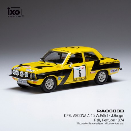 Opel Ascona A 5 Rallye du Portugal 1974 Rohrl - Berger IXO RAC383B