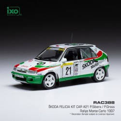 Skoda Fabia Kit Car 21 Rallye Monte Carlo 1997 Sibera - Gross IXO RAC388