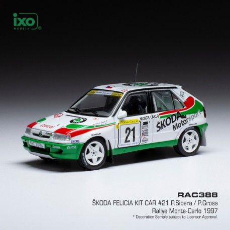 Skoda Fabia Kit Car 21 Rallye Monte Carlo 1997 Sibera - Gross IXO RAC388