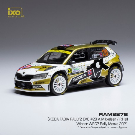Skoda Fabia Rally2 Evo 20 Monza Rally 2021 Mikkelsen - Hall IXO RAM827