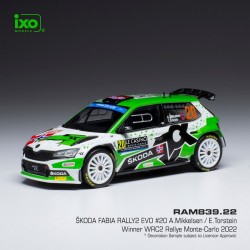Skoda Fabia Rally2 Evo 20 Mikkelsen - Torstein Rallye Monte Carlo 2022 IXO RAM839