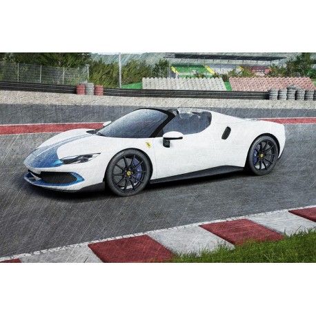 Ferrari 296 GTS Bianco Cervino with Assetto Fiorano Looksmart LS538D