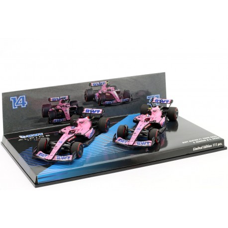 Cars Set Alpine Renault A522 F1 Bahrain 2022 Fernando Alonso Esteban Ocon Minichamps 447221431