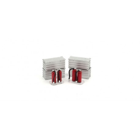 Ferrari 126 C2 1982 Set Extincteurs et Caisses Brumm F093
