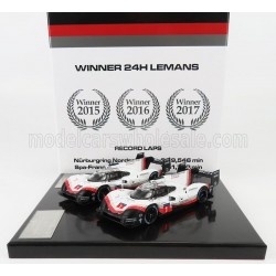 Porsche Set 2 Cars 919 Hybrid Evo Tribute 1 Nurburgring Francorchamps Lap Record IXO IXOSP919-SET1