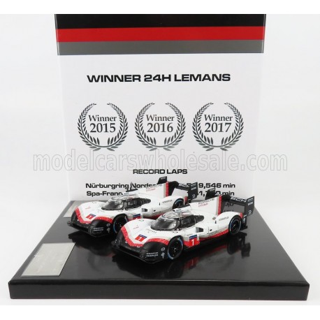Porsche Set 2 Cars 919 Hybrid Evo Tribute 1 Nurburgring Francorchamps Lap Record IXO IXOSP919-SET1