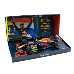 Red Bull Honda RB16B 33 F1 Winner Abu Dhabi World Champion 2021 Max Verstappen avec pitboard Minichamps 113212433