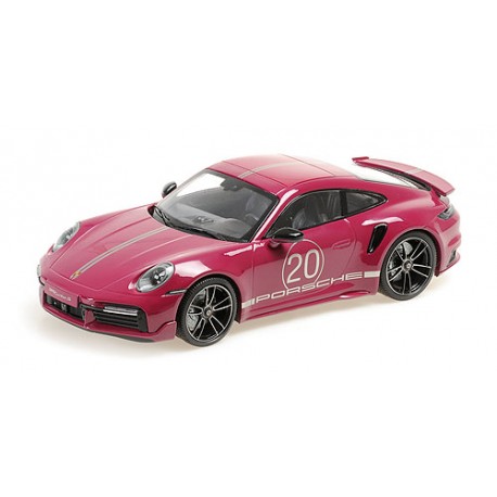Porsche 911 (992) Turbo S Coupe Sport Design 2021 Red Minichamps 155069172