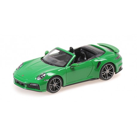 Porsche 911 (992) Turbo S Cabriolet 2019 Green Minichamps 410069482