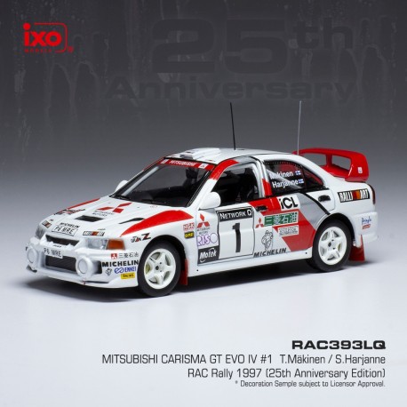 Mitsubishi Lancer Evo IV 1 RAC Rally 1997 Makinen - Harjanne 25th RAC Anniversary Edition IXO RAC393LQ