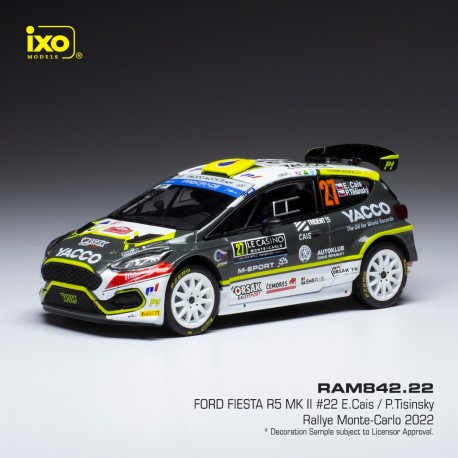 Ford Fiesta R5 MK2 27 Rallye Monte Carlo 2022 Cais - Tisinsky IXO RAM842