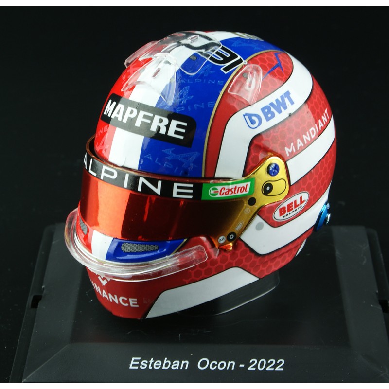 échelle 1/2 MINI HELMET Casque Esteban Ocon Alpine 2022