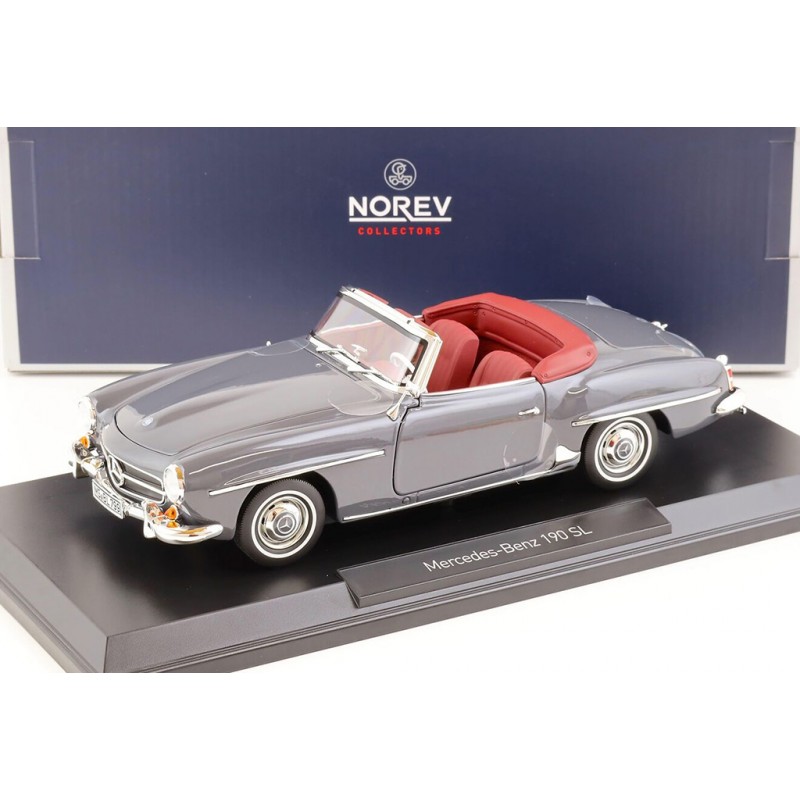 Mercedes Benz 190SL Spider 1957 Grey Norev 183402 - Miniatures
