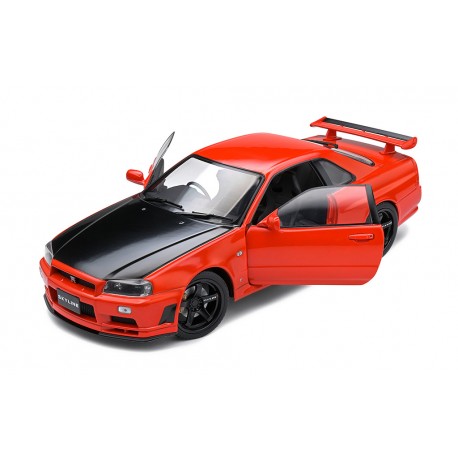 Nissan Skyline GTR R34 1999 Active Red Black Solido S1804305