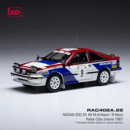 Nissan 200SX night version 9 Rallye Cote d'Ivoire 1987 H.Kirkland - R.Nixon IXO RAC402A