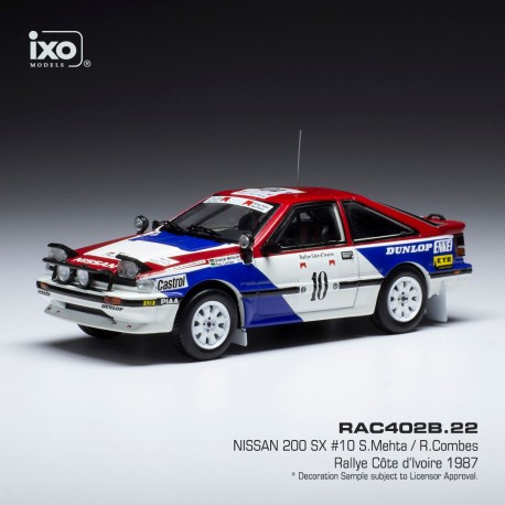 Nissan 200SX night version 10 Rallye Cote d'Ivoire 1987 S.Mehta - R.Combes IXO RAC402B